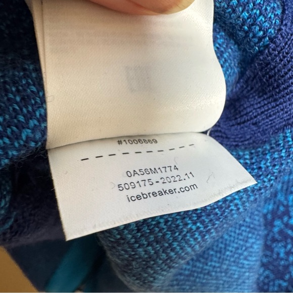 Icebreaker ZoneKnit Merino Wool Vest Men’s XL Deep Geo Blue Navy Insulated - Picture 11 of 15